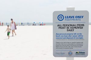 Leave Only Footprints Sign