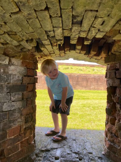 exploring at Fort Gaines